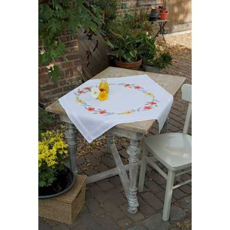 Bedruckte Deckepackung Blumen und Lavendel