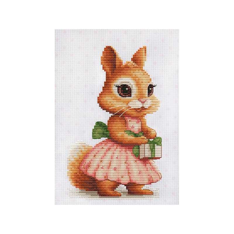 Embroidery kit The Squirrel's Gift Embroidery kit The Squirrel's Gift