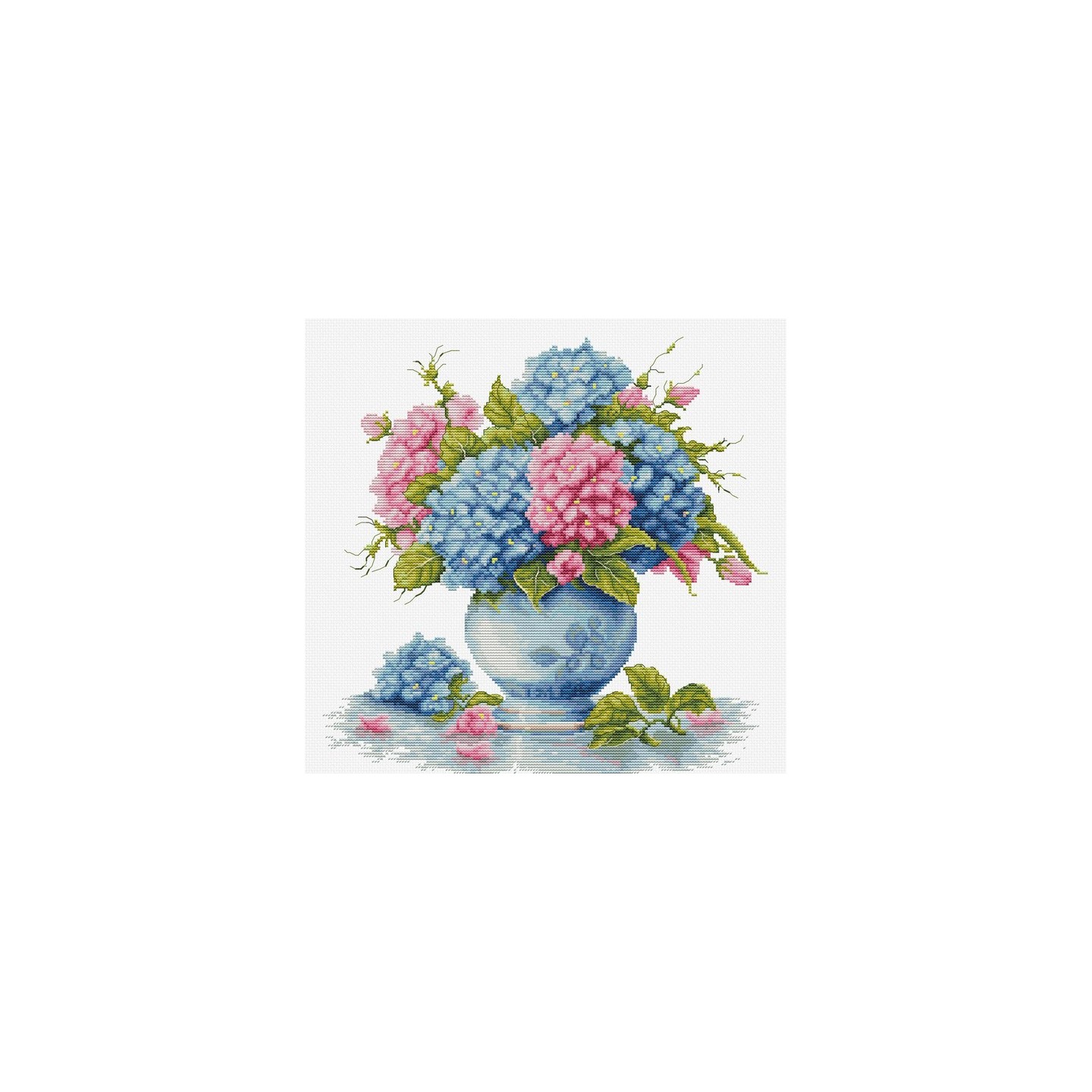 Luca-S Borduurpakket Vaas met hortensia