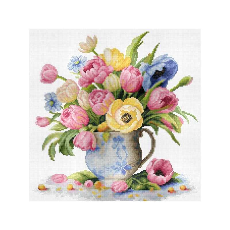 Embroidery kit Tulips Bouquet