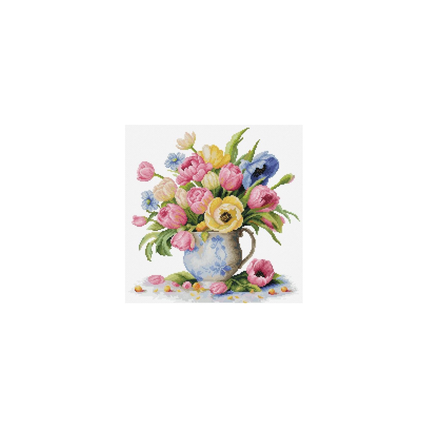 Luca-S Embroidery kit Tulips Bouquet