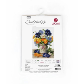 Luca-S Embroidery kit Pansies Bouquet