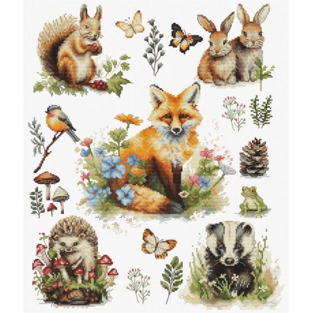 Luca-S Embroidery kit Forest Animals