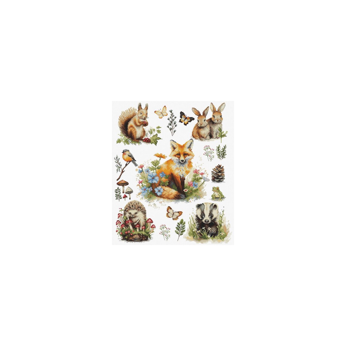 Luca-S Embroidery kit Forest Animals