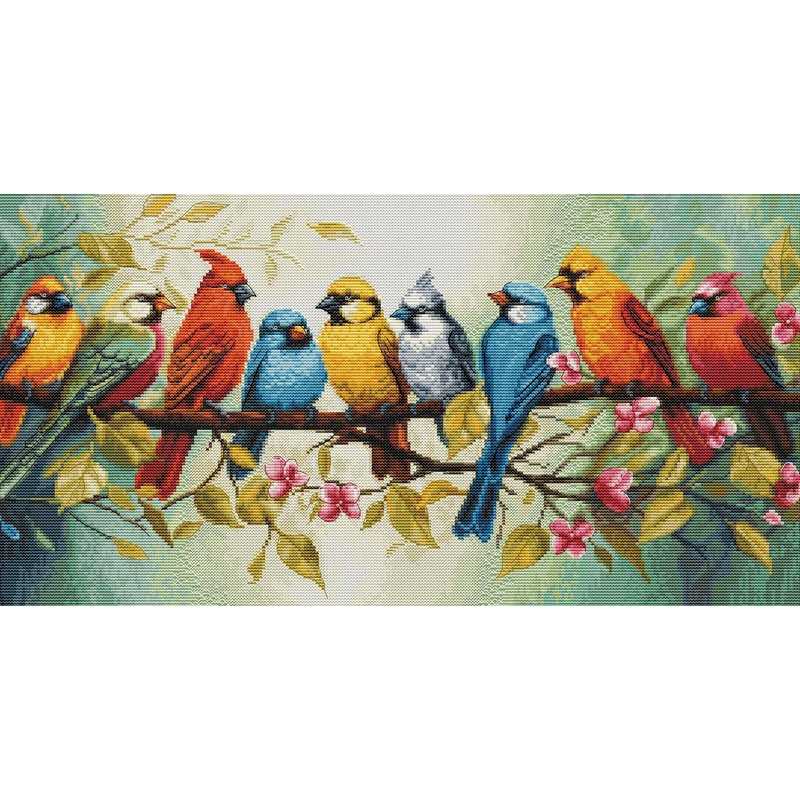 Borduurpakket Het lied van de vogels Borduurpakket Het lied van de vogels