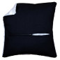 Cushion back with zipper - black
