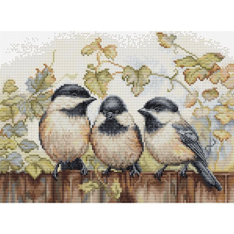 Kit de broderie Mésanges sur la clôture Kit de broderie Mésanges sur la clôture