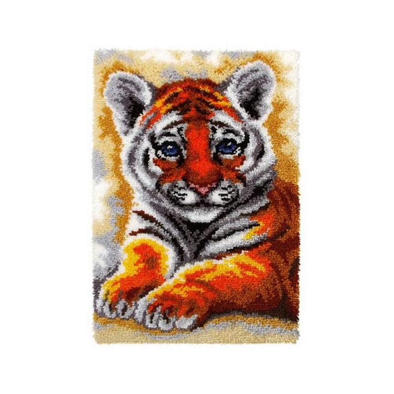 Kit tapis au point noué jeune tigre 4121