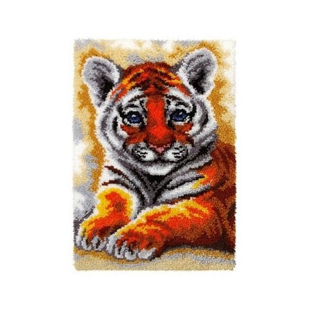 Knüpfformteppichpackung junger Tiger 4121
