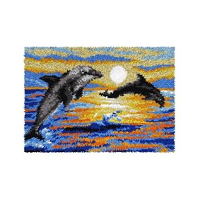 Kit tapis au point noué Dauphins 4196