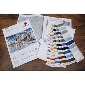 Embroidery kit Santa’s Express White Embroidery kit Santa’s Express White