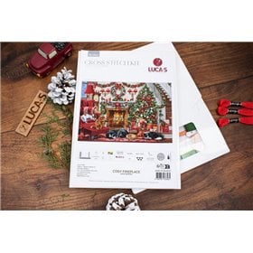 Embroidery kit Cosy Fireplace