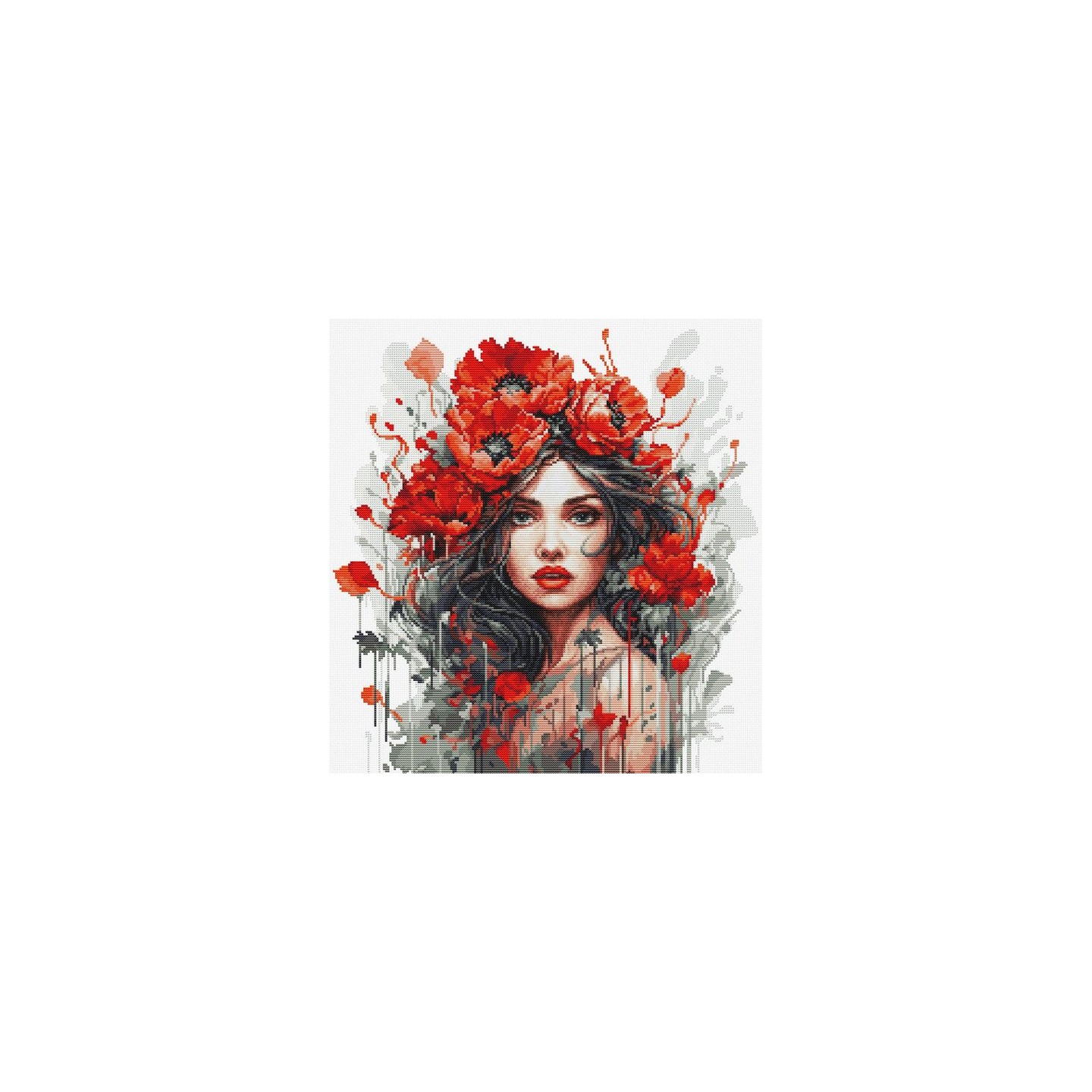 Luca-S Stickset Das Mädchen mit den Mohnblumen