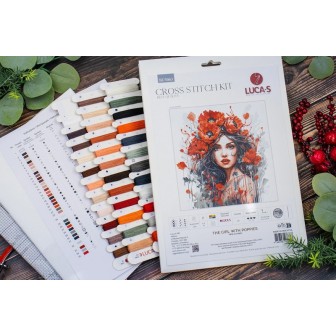 Luca-S Embroidery kit The Girl With Poppies