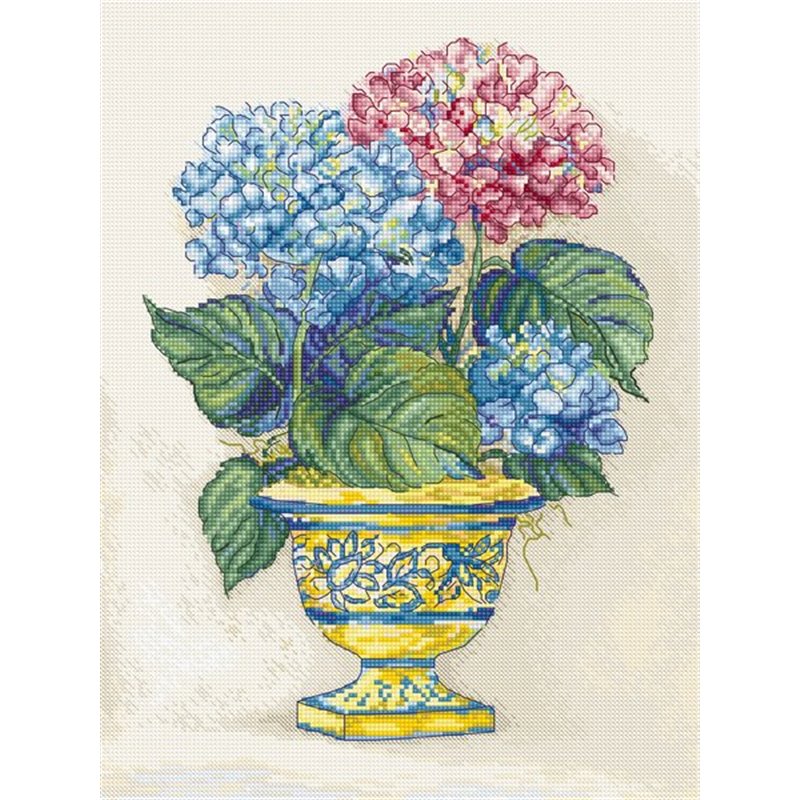 Kit de broderie Fleurs d'hortensia