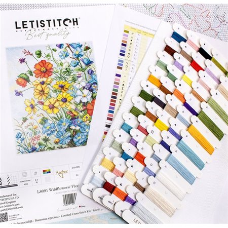 Stickset Wildblumen