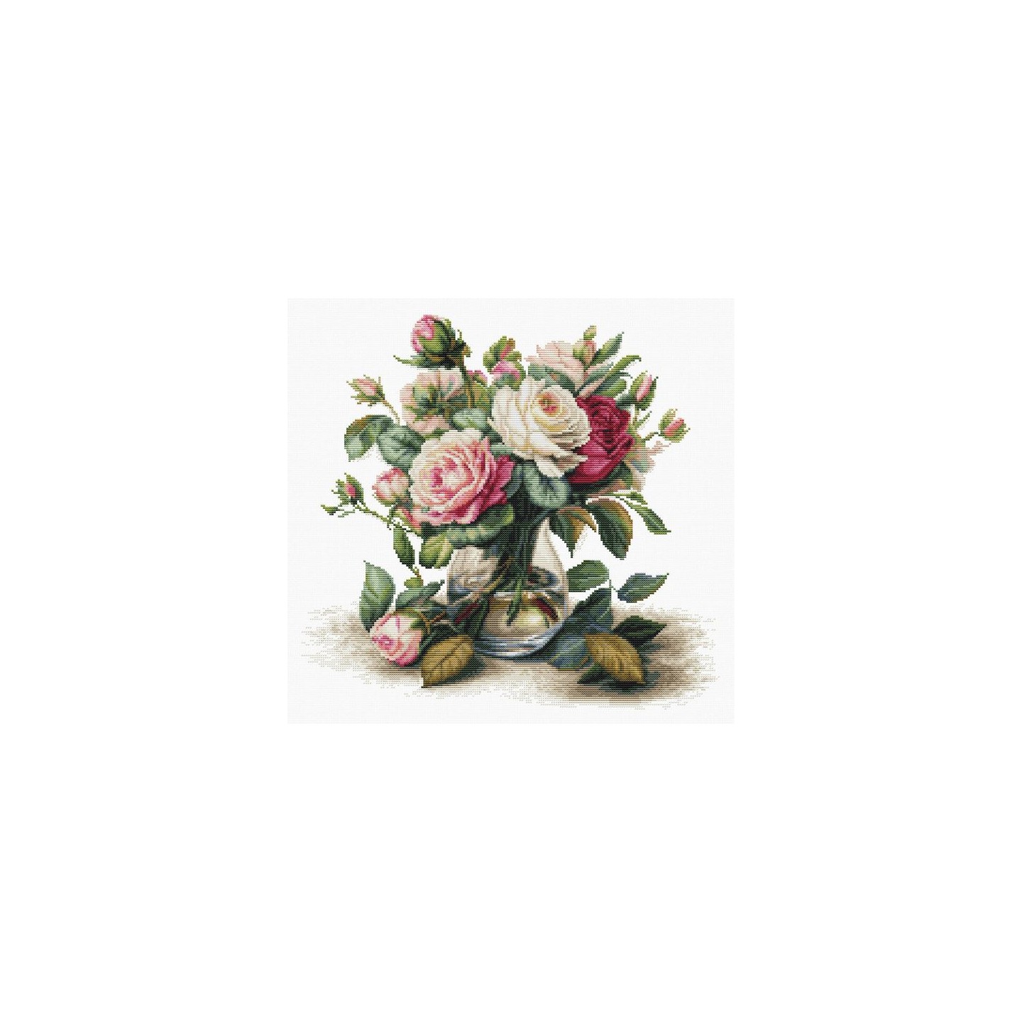 Luca-S Embroidery kit Vase with Roses