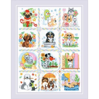 Riolis Stickset Hundekalender
