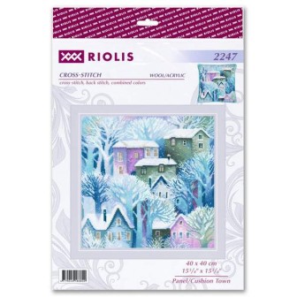 Cross stitch cushion kit Town