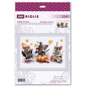 Borduurpakket Griezelig muizentrio Borduurpakket Griezelig muizentrio