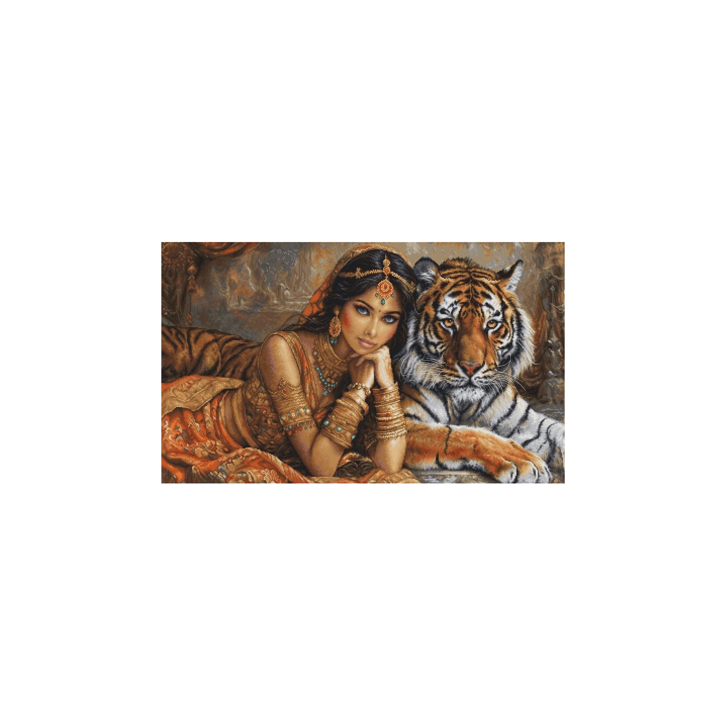 Luca-S Stickset Die indische Prinzessin und der königliche Tiger