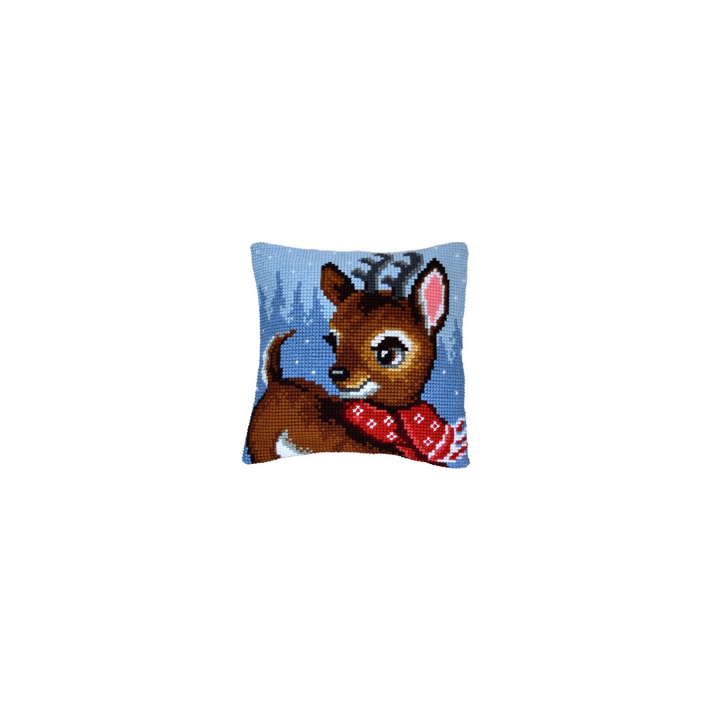 Kit coussin au point croix Cerf
