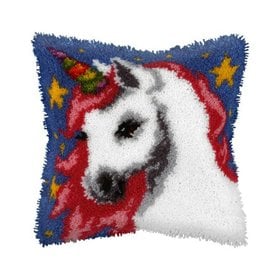 Latch hook cushion kit unicorn nr 4119