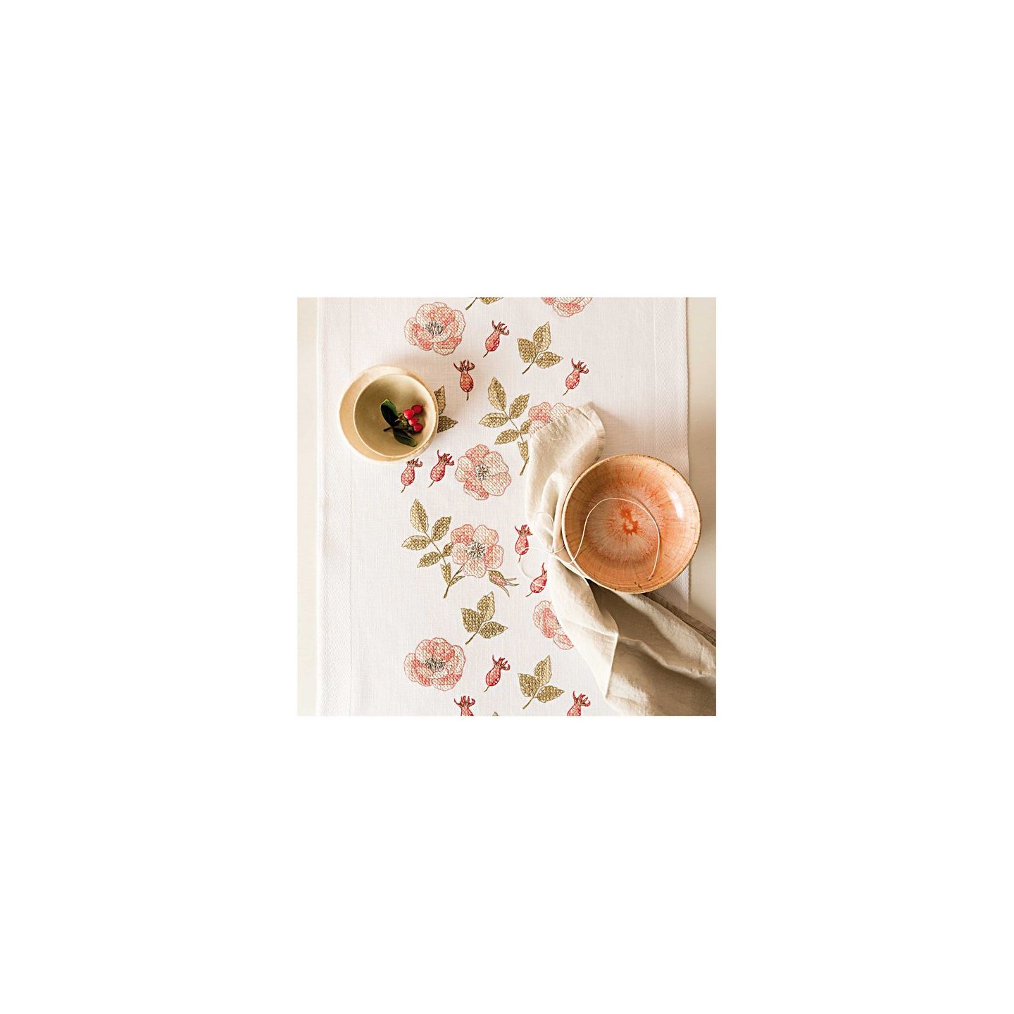 Table runner kit Rose hips