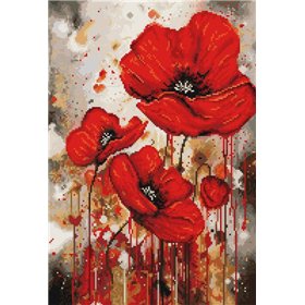 Kit de broderie La vibration des coquelicots Kit de broderie La vibration des coquelicots