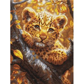 Embroidery kit Leopard Cub at Sunrise Embroidery kit Leopard Cub at Sunrise