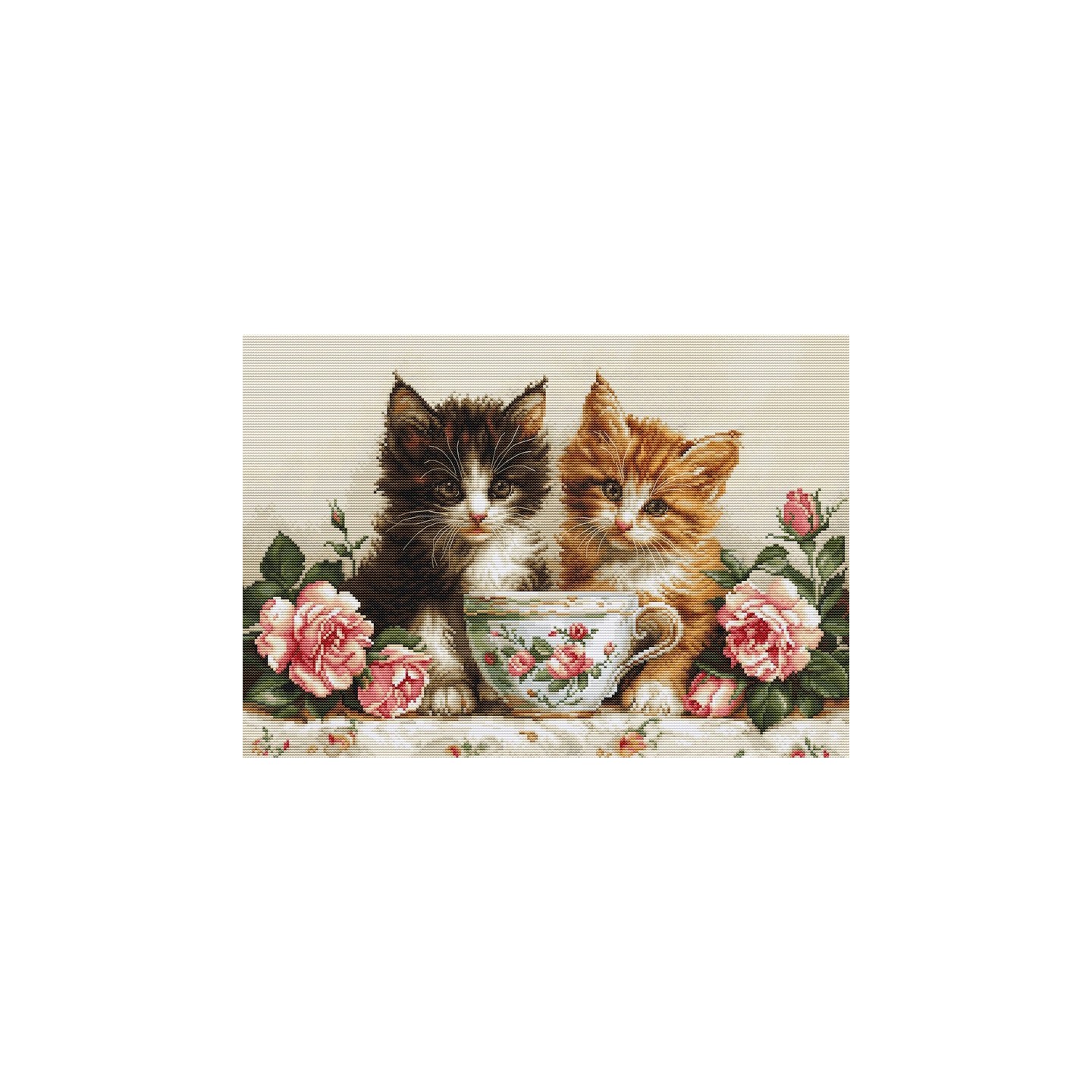 Luca-S Embroidery kit Two Kitens