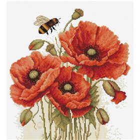 Stickset Die Pracht der Sommermohnblumen Stickset Die Pracht der Sommermohnblumen