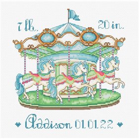 Borduurpakket Baby Carrousel