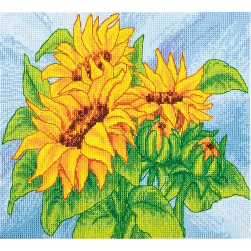 Borduurpakket Zonnebloemen Borduurpakket Zonnebloemen