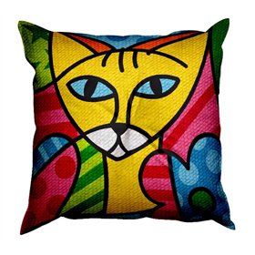 Kreuzstichkissen Color cats