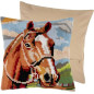 Borduurkussen Bruin paard