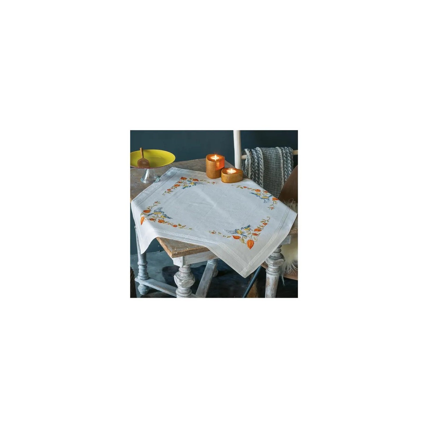 Bedruckte Deckepackung Meisen mit Lampionblume