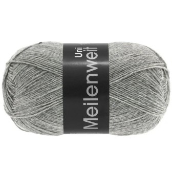 Lana Grossa Meilenweit Uni 100 Grijs 1103