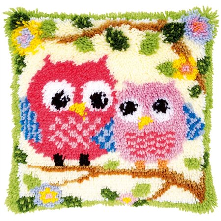 Kit coussin au point noué Chouettes sur branche 149752 Kit coussin au point noué Chouettes sur branche 149752