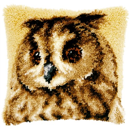 Kit coussin au point noué Hibou brun 21650 Kit coussin au point noué Hibou brun 21650