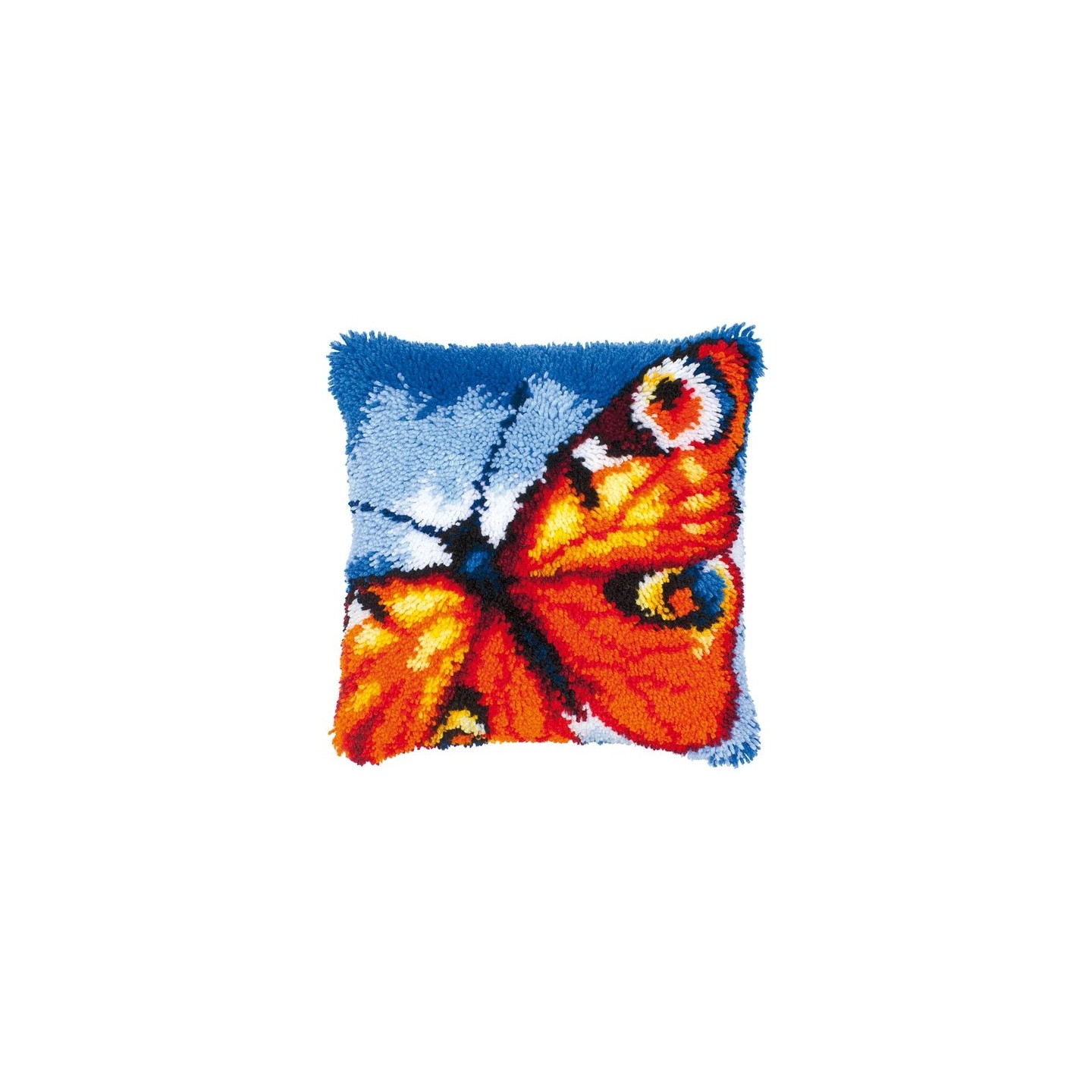 Latch hook cushion kit Orange butterfly 14174