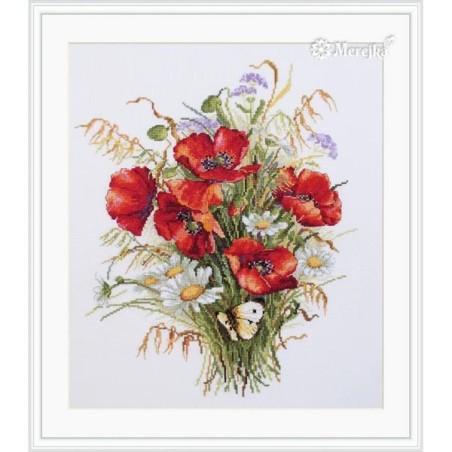 Merejka Kit de broderie Coquelicots et avoine