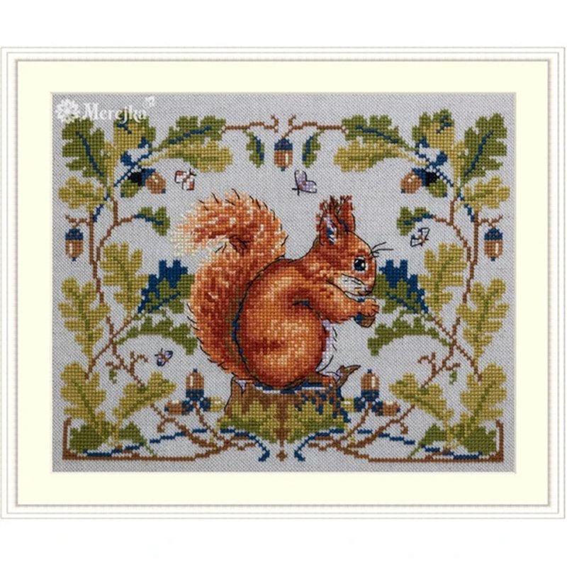 Embroidery kit Squirrel