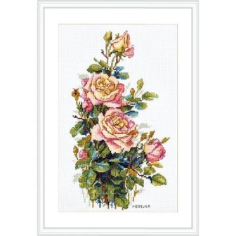 Merejka Stickset über die Gelbe Rosen 