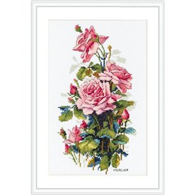 Merejka Stickset über die Rosa Rosen 