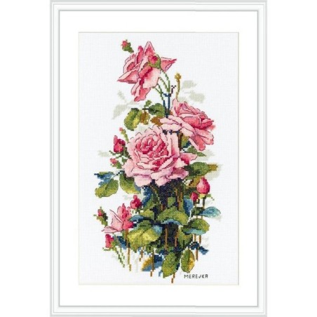 Merejka Embroidery kit Pink Roses