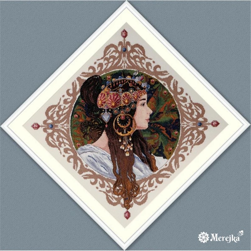 Embroidery kit Brunette