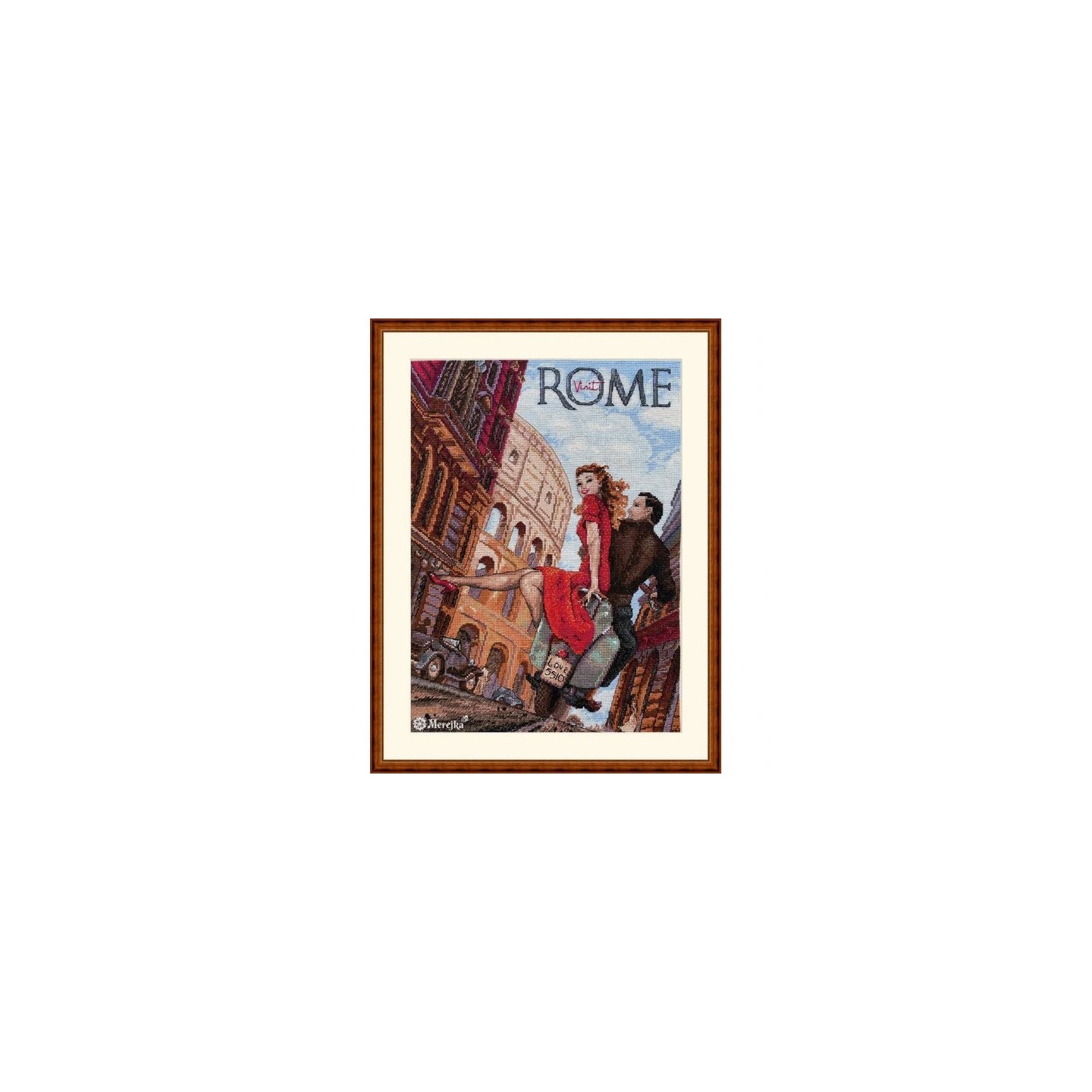 Merejka Kit de broderie Visitez Rome