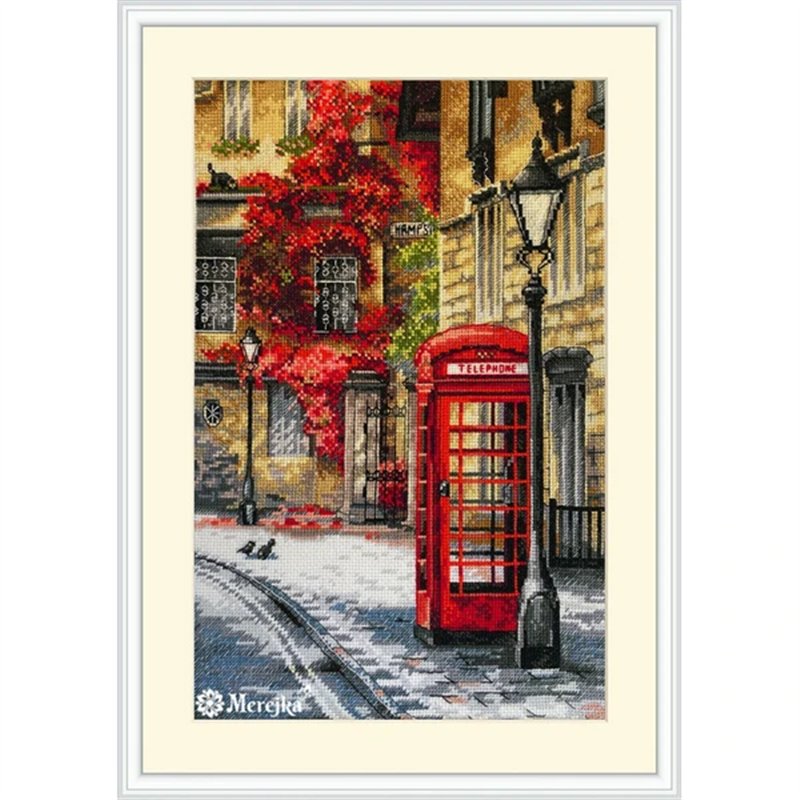Kit de broderie Rue tranquille Kit de broderie Rue tranquille