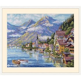 Merejka Stickset über die Alpendorf 
